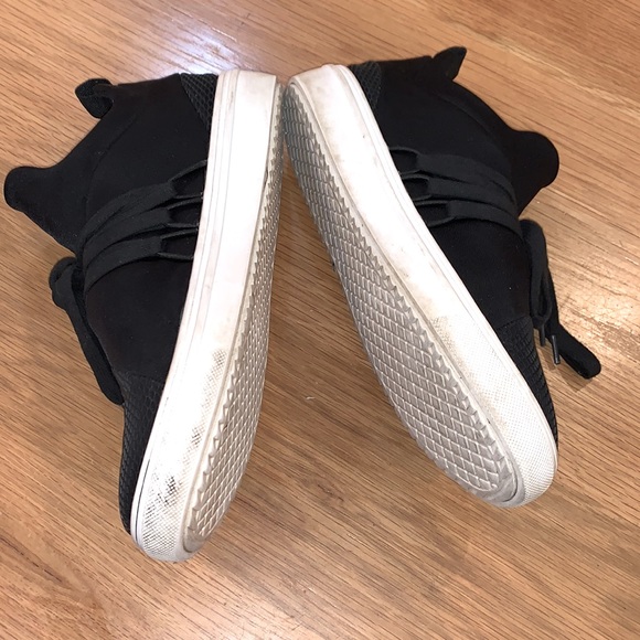 Steve Madden Size 9 Lancer Black Sneakers ~Black & White ~Runners Sneakers shoes - Picture 7 of 16